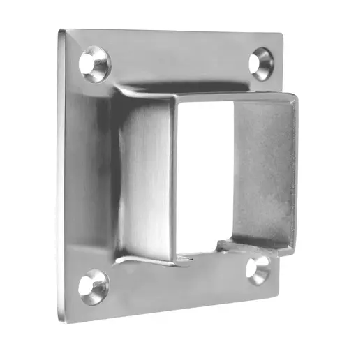 Wall Flange for Cap Rail 304 SS Satin Brushed