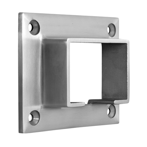 Wall Flange for Cap Rail 316 SS Satin Brushed