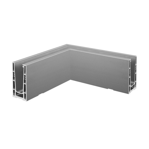 Easy Glass Up Corner Top Mount Aluminum Brushed Anodized