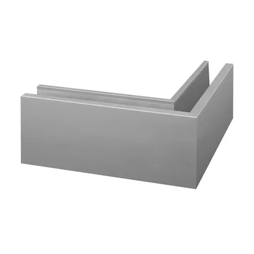 Easy Glass Up Corner Top Mount Aluminum Brushed Anodized