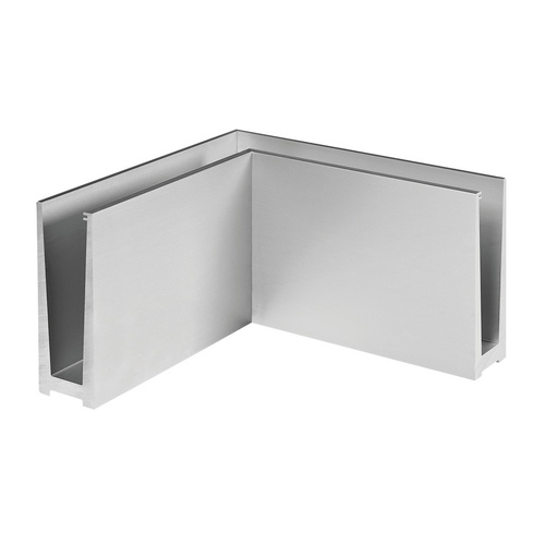 Easy Glass Slim Corner Top Mount | Aluminum Brushed Anodized