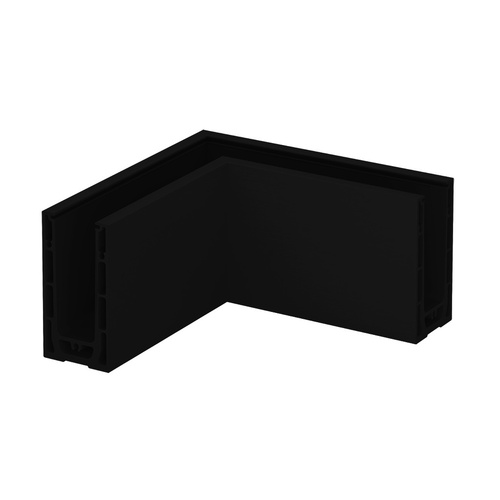 Easy Glass Smart Corner Top Mount Aluminum Matte Black