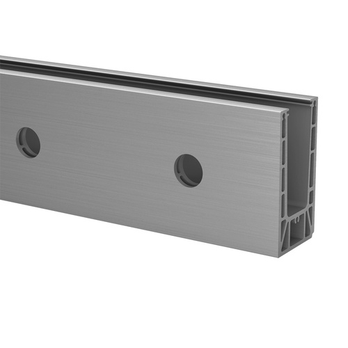 Easy Glass Prime Fascia Mount Aluminum Brushed Anodized