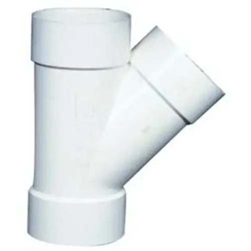 Pipe Wye, 4 in, Hub, PVC