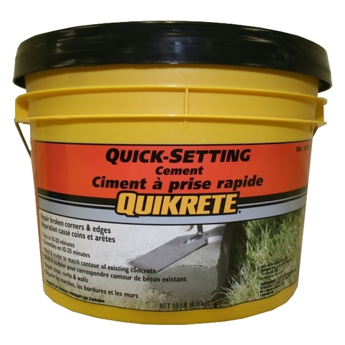 Quick-Setting Cement, Gray/Gray Brown, Granular, 4.5 kg Pail