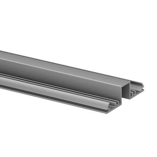 Top Glass Rail Easy Alu Aluminum Brushed Anodized