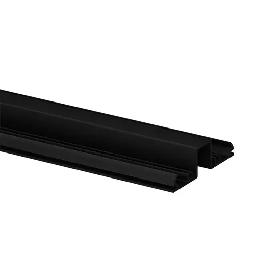 Top Glass Rail Easy Alu Aluminum Textured Black