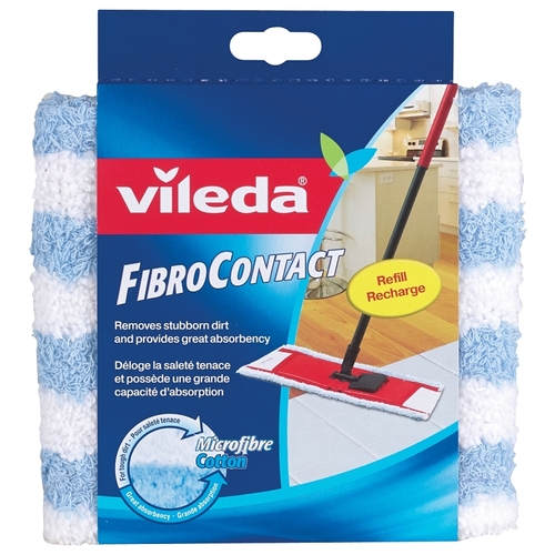 Fibro Contact Mop Refill, Cotton/Microfiber, White