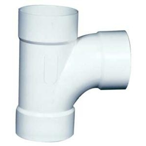 Pipe Tee Wye, 4 in, Hub, PVC