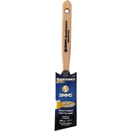 Paint Brush, 1-1/2 in W, Oval Sash Brush, 1-1/2 in L Bristle, Synthetic Hybrid Blend Bristle