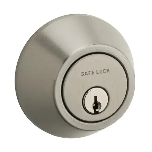 9SD91000-013 Deadbolt, 3 Grade, Satin Nickel, 2-3/8 to 2-3/4 in Backset, Pin, Tumbler Keyway