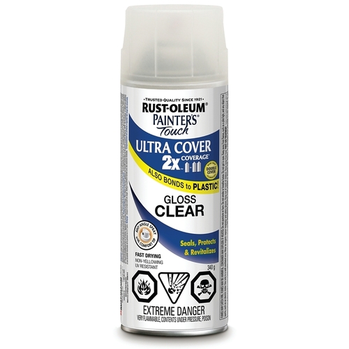 Spray Paint, Gloss, Clear, 340 g, Can