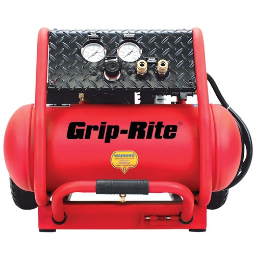 Grip-Rite GR2540LR 4 Gallon Ultra Quiet Compressor With Wheel Kit