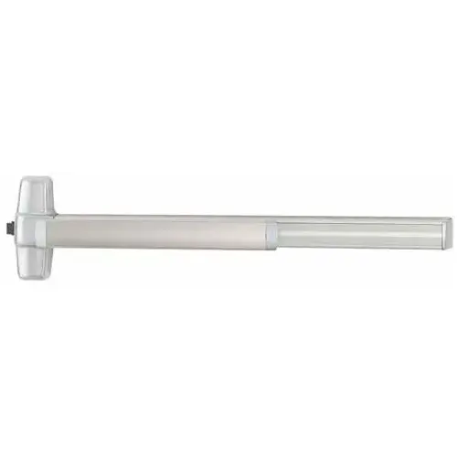 Less Dogging 3' Grooved Case Rim Exit Device, Satin Chrome Finish