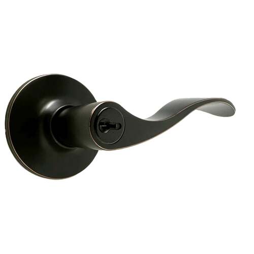  New Haven Entry Lock with Adjustable Latch and Full Lip Strike Oil Rubbed Bronze Finish