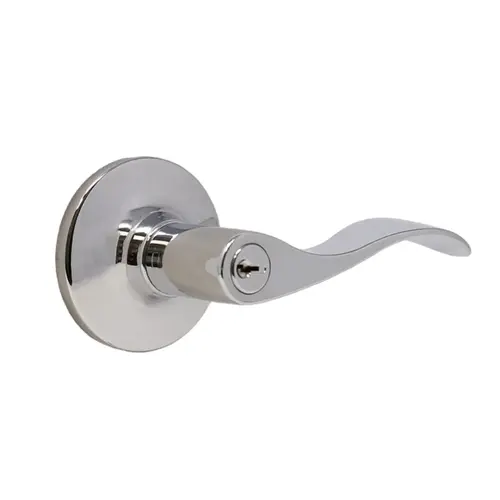  New Haven Entry Lock with Adjustable Latch and Full Lip Strike Bright Chrome Finish