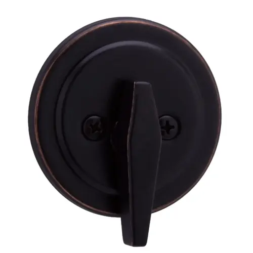  Turn Only Deadbolt with Adjustable Latch and Deadbolt Strike Oil Rubbed Bronze Finish