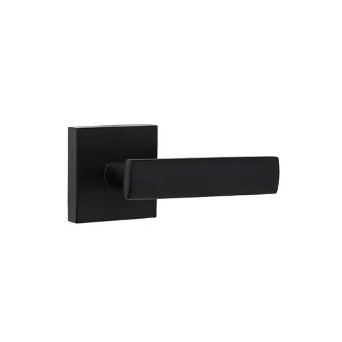  Utica Lever Passage Lock with Adjustable Latch and Full Lip Strike Matte Black Finish