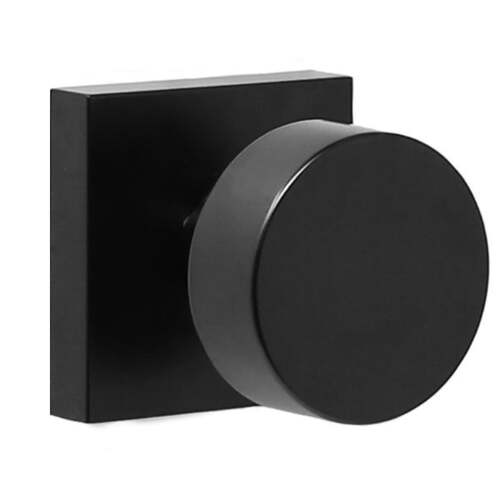  Mesa Knob Passage Lock with Adjustable Latch and Full Lip Strike Matte Black Finish