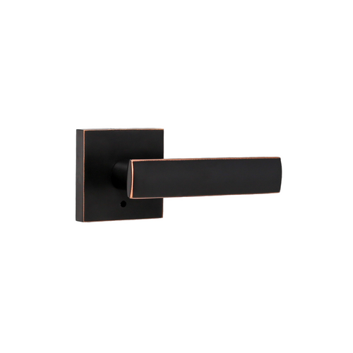  Utica Lever Privacy Lock with Adjustable Latch and Full Lip Strike Oil Rubbed Bronze Finish