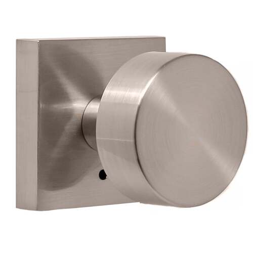  Mesa Knob Privacy Lock with Adjustable Latch and Full Lip Strike Satin Nickel Finish