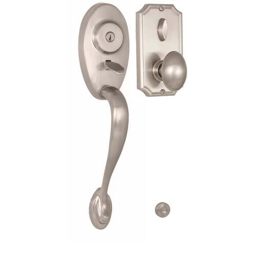 Weslock 01441-NJNSL2D  Lexington 1400 Series Panic Proof Entry with Interior Julienne Knob Satin Nickel Finish