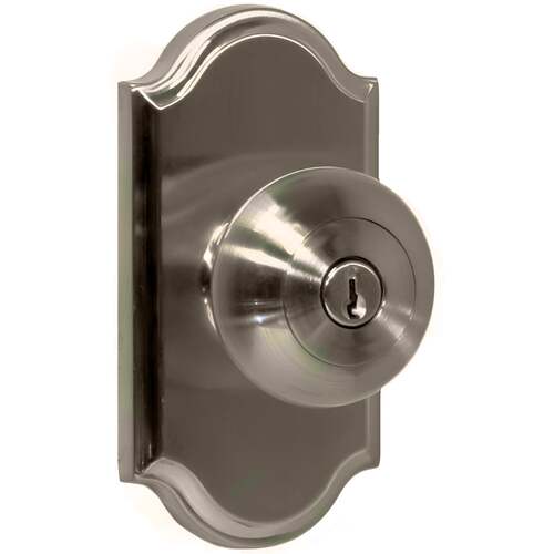  Impresa Premiere Entry Lock with Adjustable Latch and Full Lip Strike Satin Nickel Finish