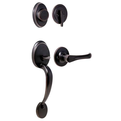  Hillcrest Dummy Handle set with Somerset Trim Oil Rubbed Bronze Finish