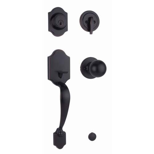  Parkside Single Cylinder Handle set with Hudson Trim Oil Rubbed Bronze