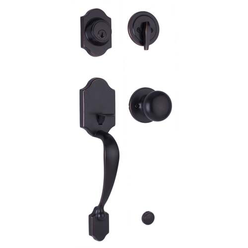  Parkside Single Cylinder Handle set with Salem Trim Oil Rubbed Bronze Finish