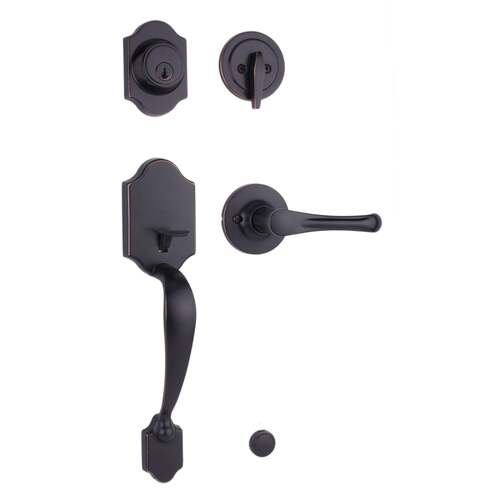  Parkside Single Cylinder Handle set with Somerset Trim Oil Rubbed Bronze Finish