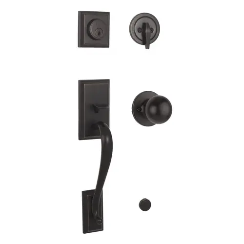  Mercy Single Cylinder Handle set with Hudson Knob Oil Rubbed Bronze Finish