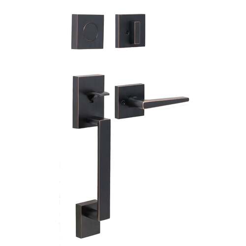  Brookside Dummy Handle set with Philtower Lever Trim Oil Rubbed Bronze Finish