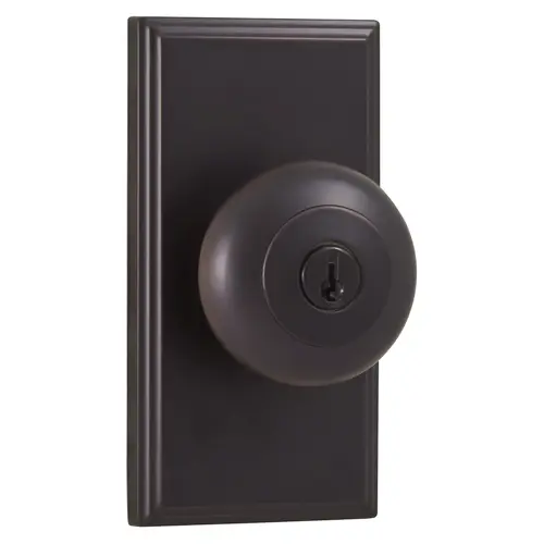  Impresa Woodward Entry Lock with Adjustable Latch and Full Lip Strike Oil Rubbed Bronze Finish