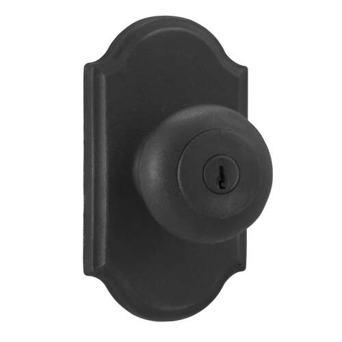  Wexford Premiere Entry Lock with Adjustable Latch and Full Lip Strike Black Finish