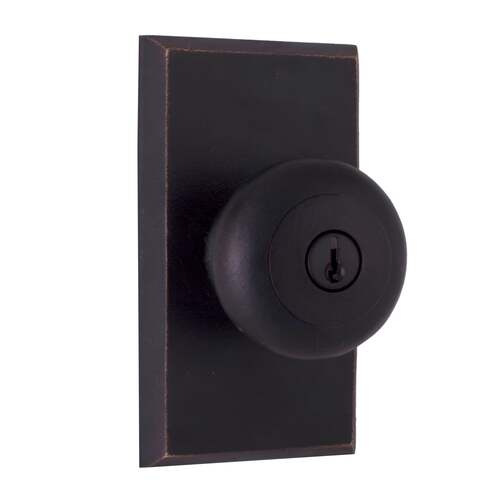  Wexford Square Entry Lock with Adjustable Latch and Full Lip Strike Oil Rubbed Bronze Finish