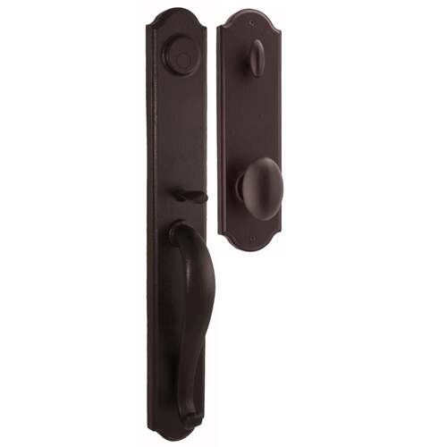  07680-1M10020 Wiltshire Dummy Handle set with Durham Knob in the Oil Rubbed Bronze Finish