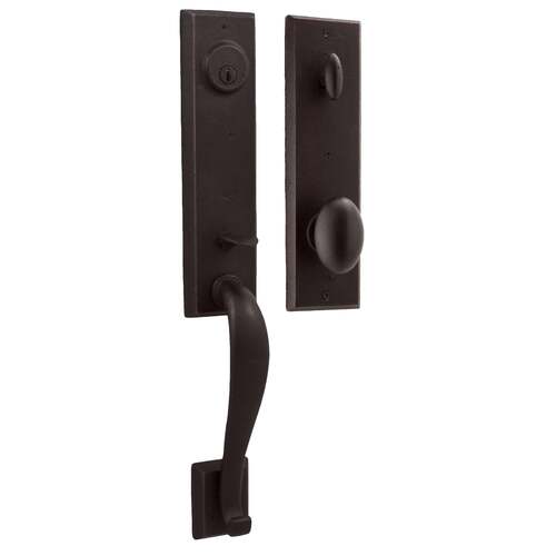  Greystone Single Cylinder Handle set with Durham Knob in the Oil Rubbed Bronze Finish