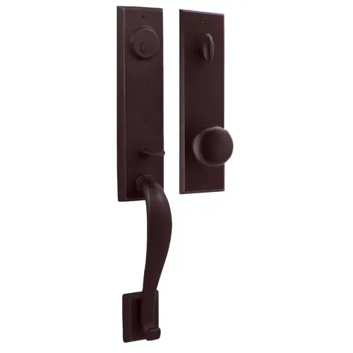  Greystone Dummy Handle set with Wexford Knob in the Oil Rubbed Bronze Finish