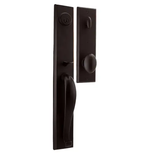  Rockford Single Cylinder Handle set with Durham Knob in the Oil Rubbed Bronze Finish