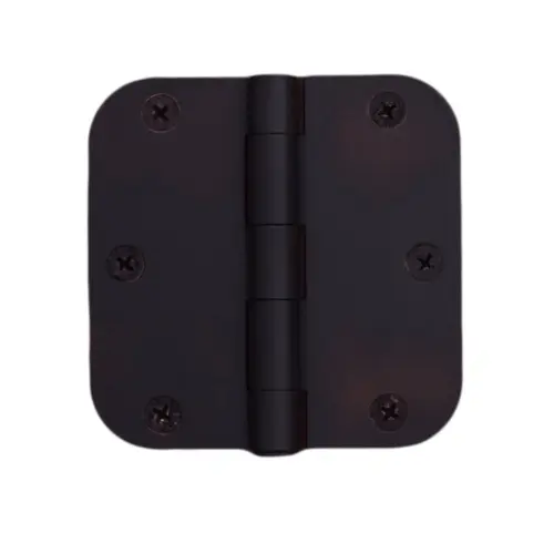  3-1/2" x 3-1/2" 5/8" Radius Hinge Oil Rubbed Bronze Finish Pair