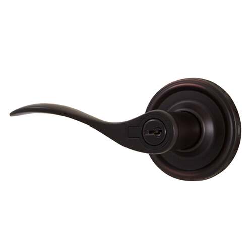  Left Hand Bordeau Entry Lock with Adjustable Latch and Full Lip Strike Oil Rubbed Bronze Finish