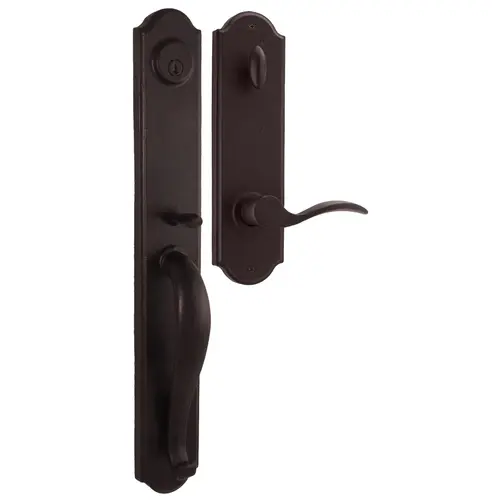  Wiltshire Single Cylinder Handle set with Left hand Carlow lever in the Oil Rubbed Bronze Finish