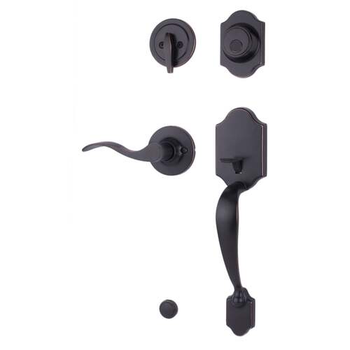  Parkside Dummy Handle set with Right Hand New Haven Lever Oil Rubbed Bronze Finish