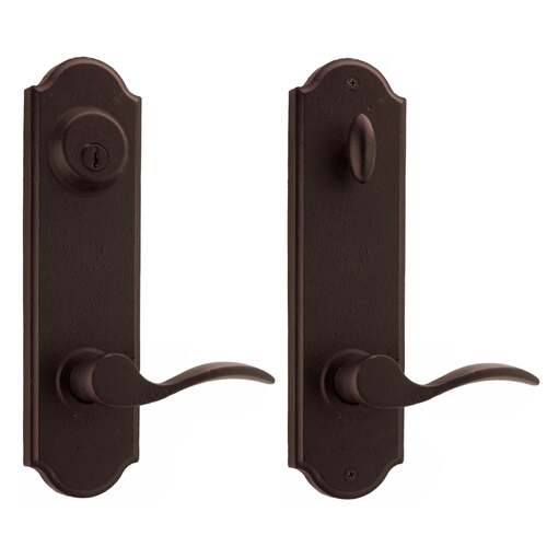  Right Hand Carlow Tramore Single Cylinder Deadbolt Passage Lock with Adjustable Latch and Round Corner Strikes Oil Rubbed Bronze Finish