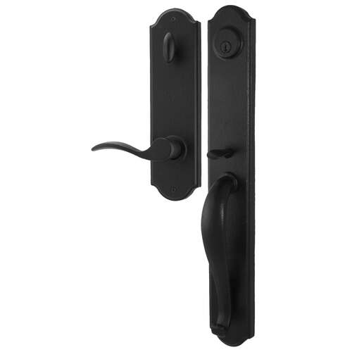  Wiltshire Single Cylinder Handle set with Right hand Carlow lever in the Black Finish