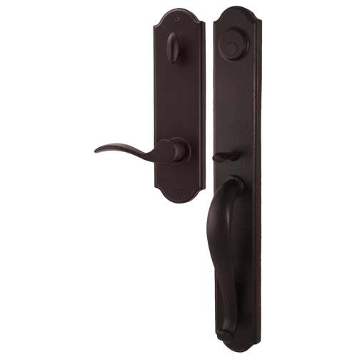  R7680-1H10020 Wiltshire Dummy Handle set with Right hand Carlow lever in the Oil Rubbed Bronze Finish