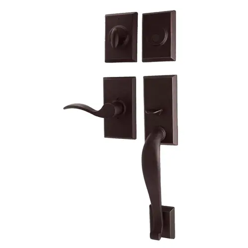  Aspen Dummy Handle set with Right hand Carlow lever in the Oil Rubbed Bronze Finish