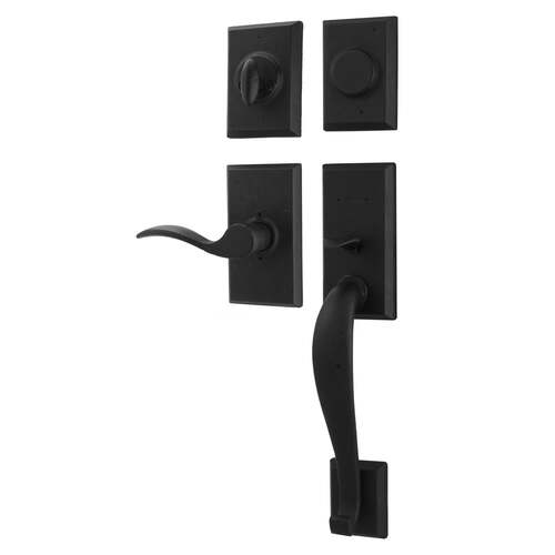  Aspen Dummy Handle set with Right hand Carlow lever in the Black Finish