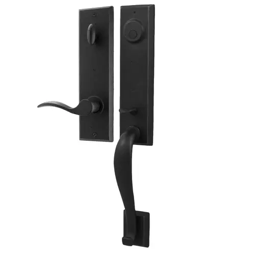  Greystone Dummy Handle set with Right hand Carlow lever in the Black Finish